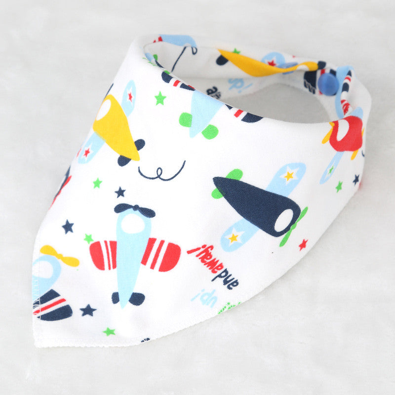 100% Soft Cotton High Quality Cartoon Baby Bibs Double Layers