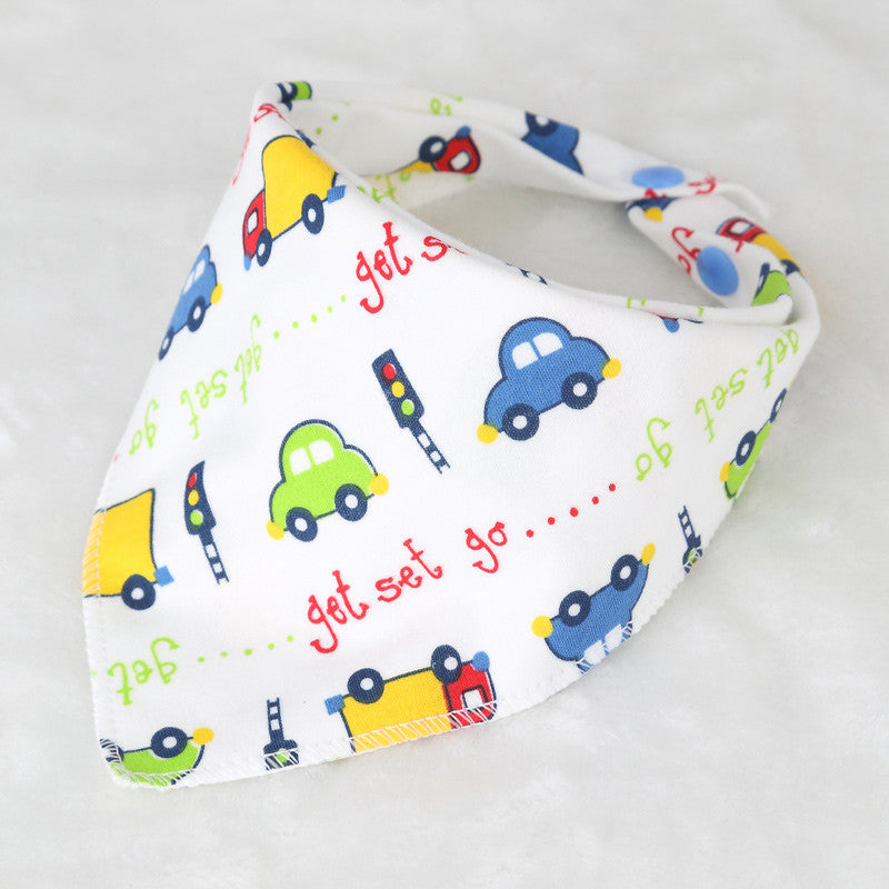 100% Soft Cotton High Quality Cartoon Baby Bibs Double Layers