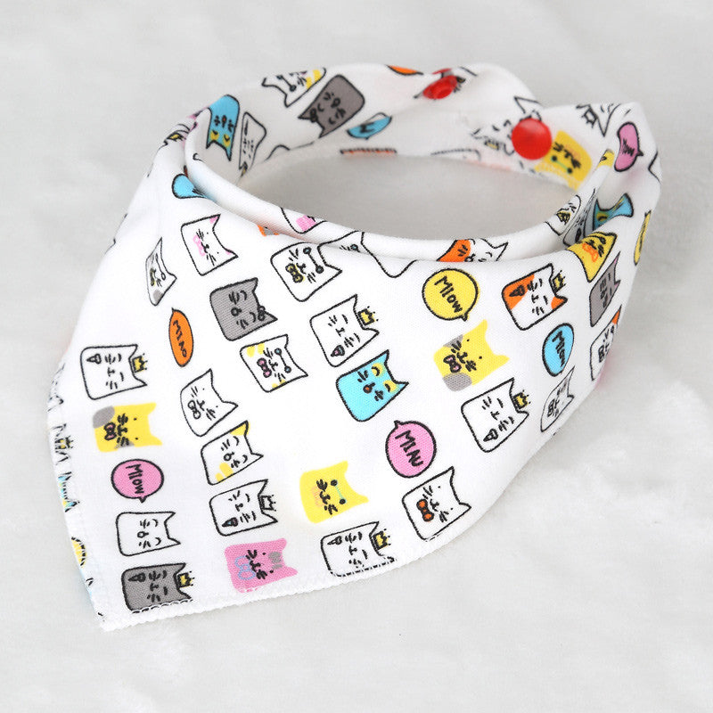 100% Soft Cotton High Quality Cartoon Baby Bibs Double Layers