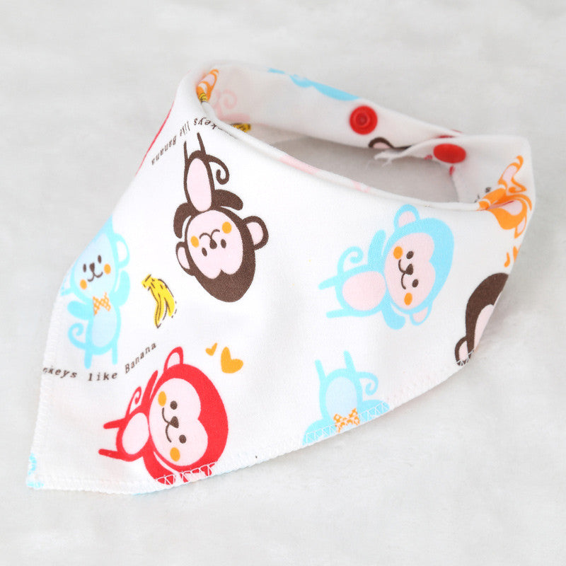 100% Soft Cotton High Quality Cartoon Baby Bibs Double Layers