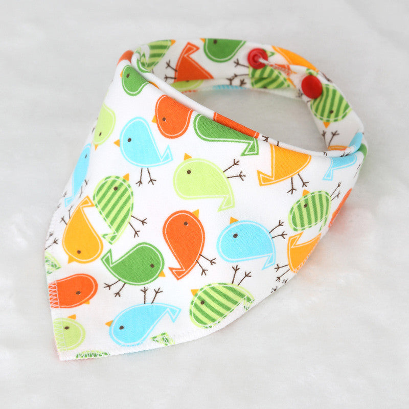 100% Soft Cotton High Quality Cartoon Baby Bibs Double Layers