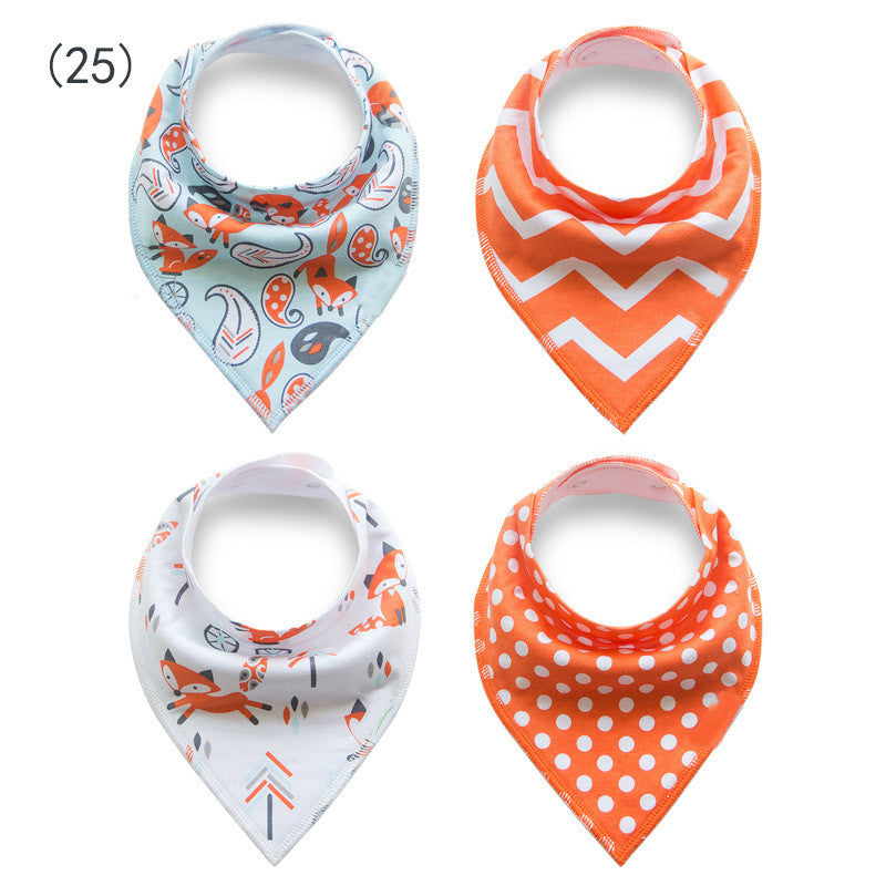 100% Soft Cotton High Quality Cartoon Baby Bibs