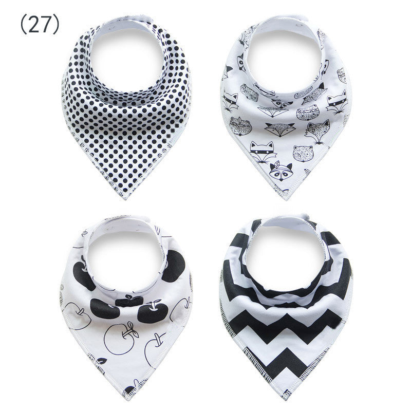 100% Soft Cotton High Quality Cartoon Baby Bibs