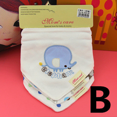 100% Soft Cotton High Quality Cartoon Baby Bibs Double Layers