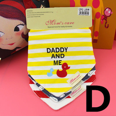 100% Soft Cotton High Quality Cartoon Baby Bibs Double Layers