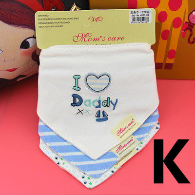 100% Soft Cotton High Quality Cartoon Baby Bibs Double Layers