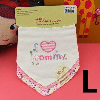 100% Soft Cotton High Quality Cartoon Baby Bibs Double Layers