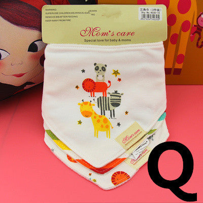 100% Soft Cotton High Quality Cartoon Baby Bibs Double Layers