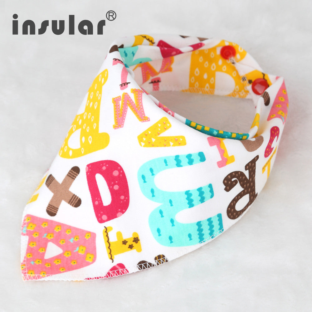 100% Soft Cotton High Quality Cartoon Baby Bibs Double Layers